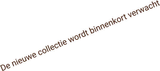 De nieuwe collectie wordt binnenkort verwacht
